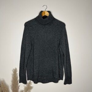 NEW | J. Crew Coziest Yarn Wool Blend Dark Grey Turtleneck Sweater
